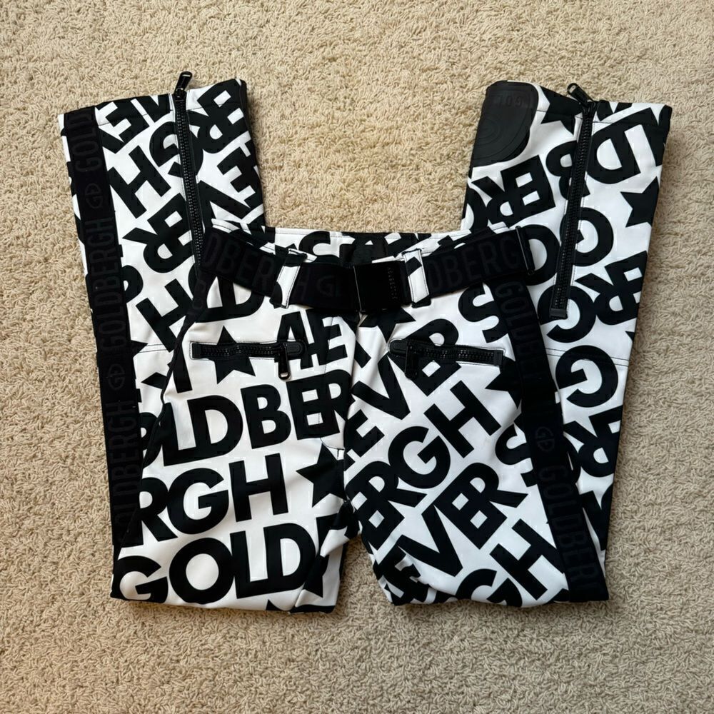 Goldbergh pippa Skistar Ski Pants Pippa Ski Pants White Black Logo Waterproof 10